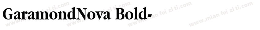GaramondNova Bold字体转换